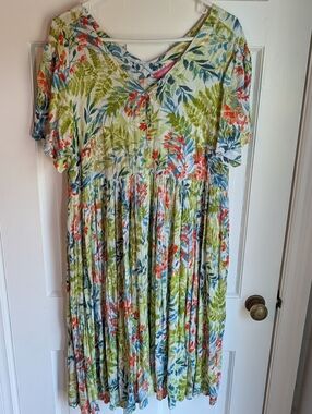 Flowy Floral Spring Dress From Woman Within - Large